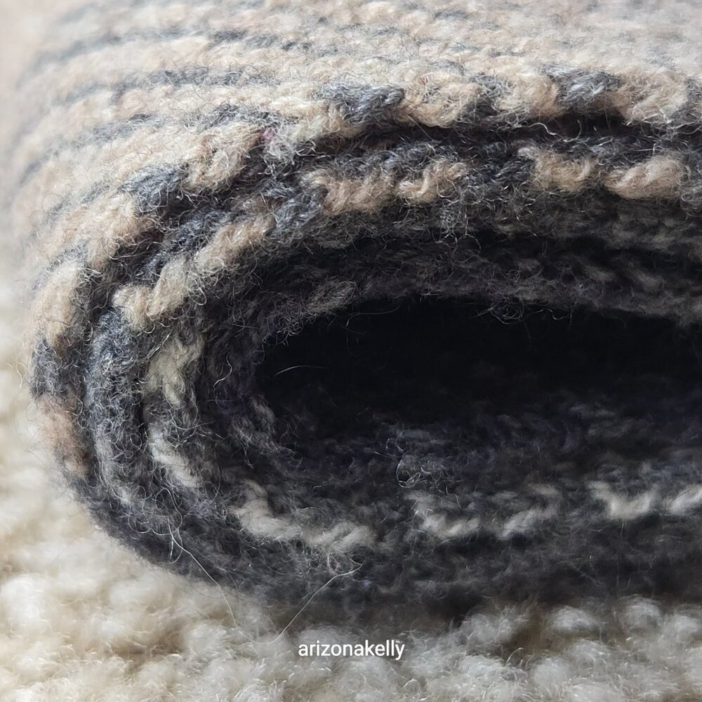 NWT Merino & Cashmere Knit Scarf Grey, Black & Tan Alashan Claudia Nichole - Picture 10 of 12